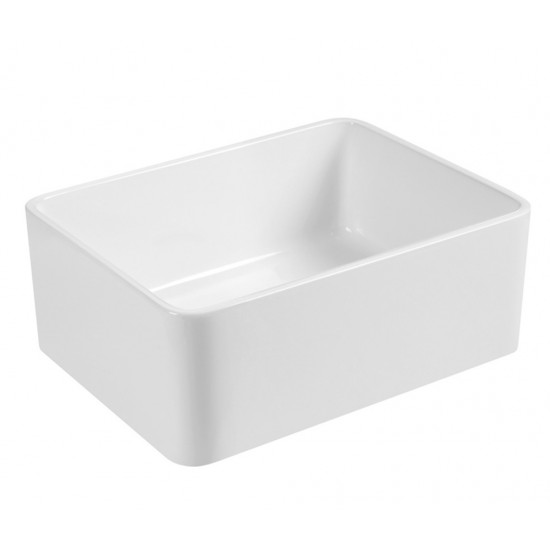 610*460*255mm Ceramic Butler Sink Single Bowl Farmhouse Kitchen Laundry Sink Apron Front